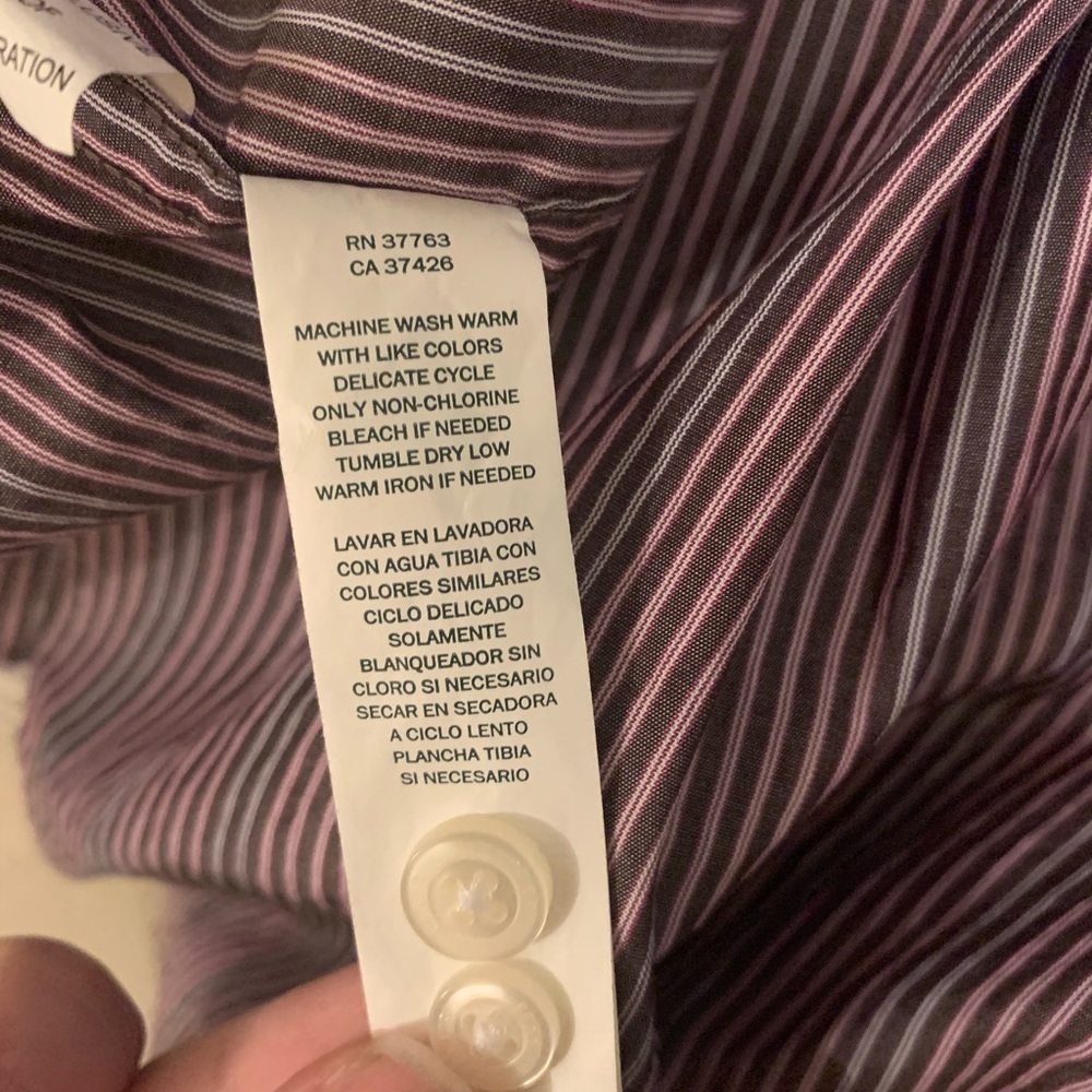 Perry Ellis Men’s Dress Shirt Size Large - Picture 4 of 6